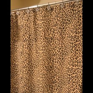 Leopard print shower curtain Approx 70" X 68"